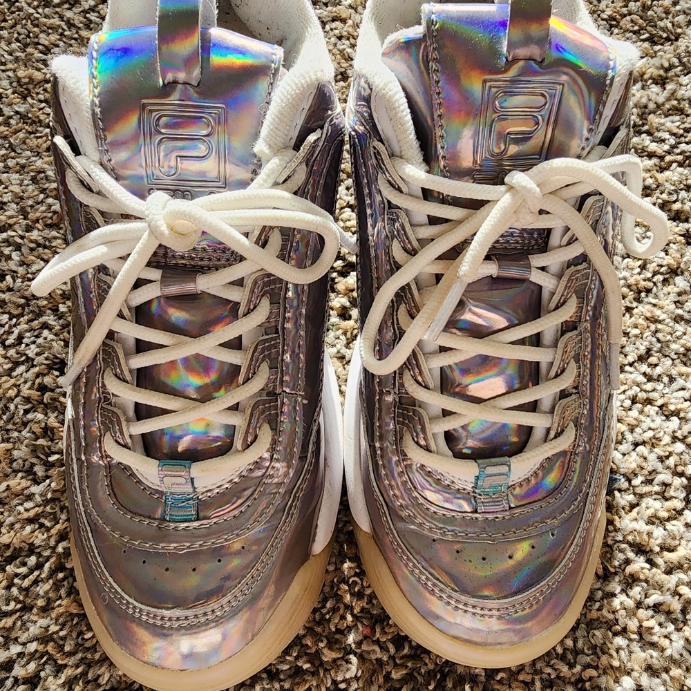 Holographic Iridescent Fila Sneakers